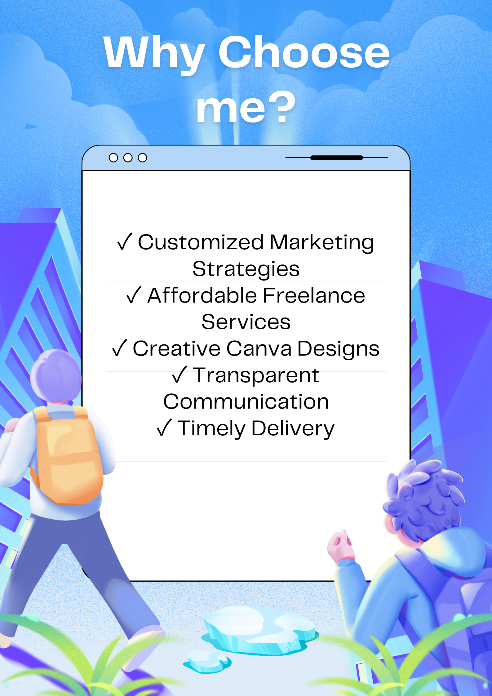 Blue and White Illustrative Why Digital Innovation is Important Poster